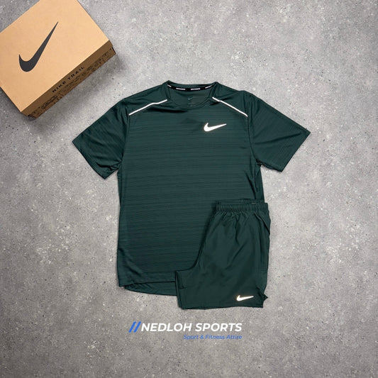 Nike Miler Set | Vintage Green Miler and Vintage Green 5in Challenger Shorts