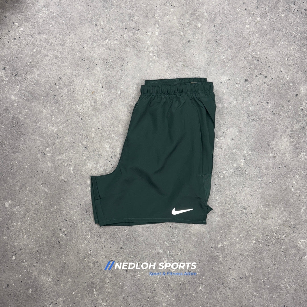 Nike Challenger Dri-Fit 5in Running Shorts - Vintage Green