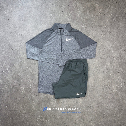 Nike 1/4 Set | Grey Element 1/4 Zip & Grey Challenger 7in Shorts
