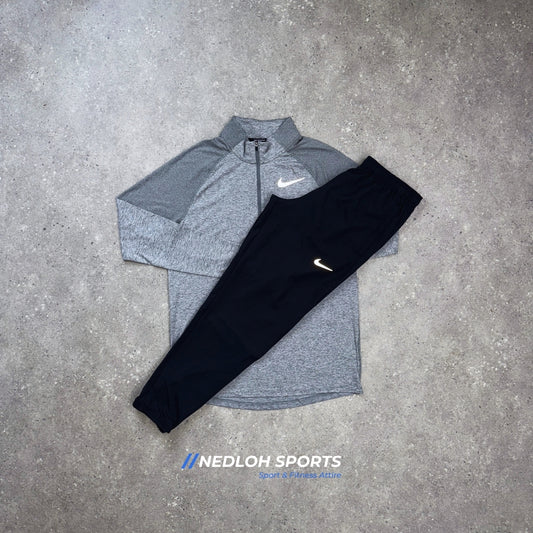 Nike 1/4 Set | Grey Element 1/4 Zip & Black Challenger Bottom