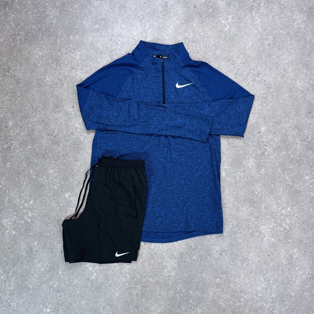 Nike 1/4 Zip Set | Obsidian 1/4 Zip & Black 7in Flex Strides