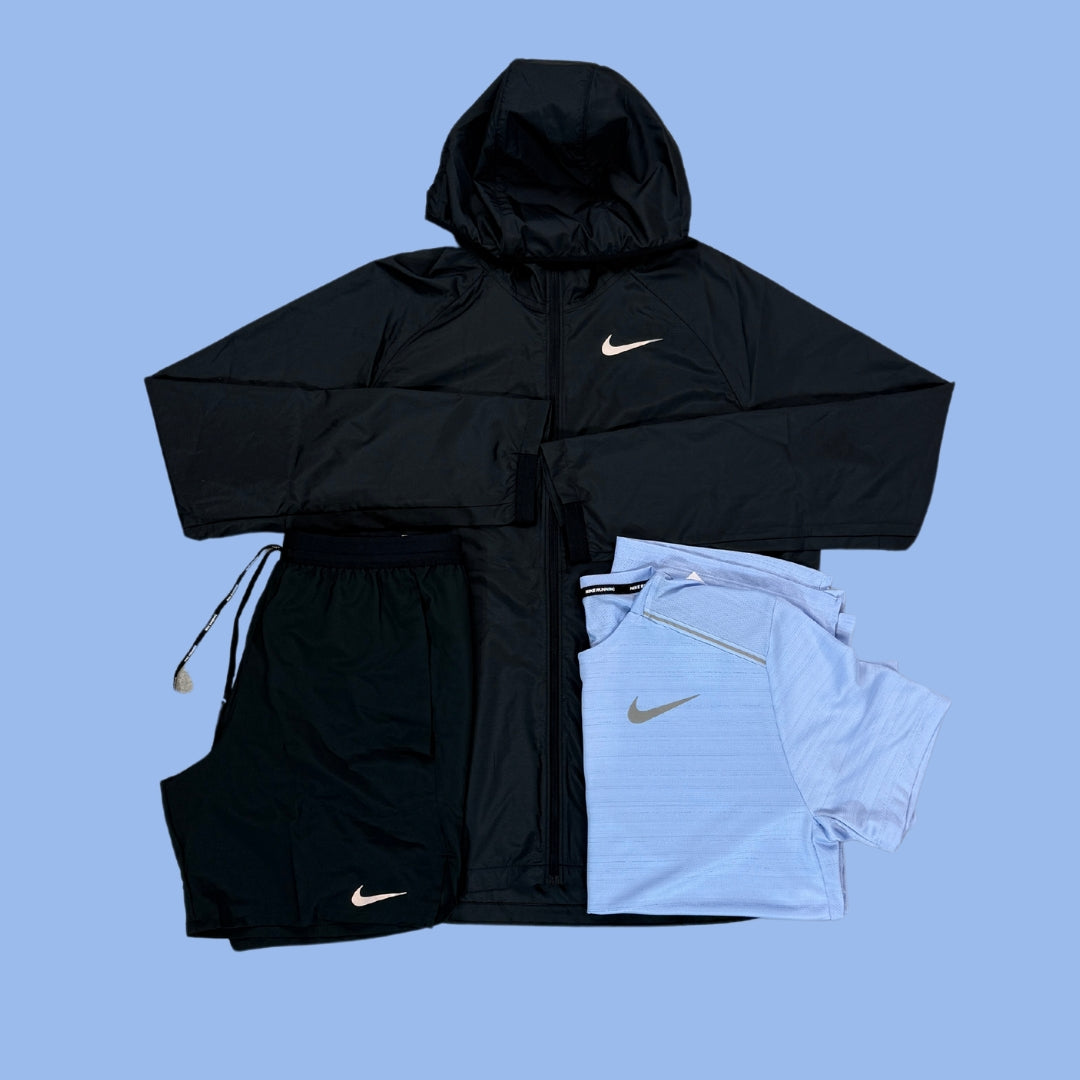 Nike Set Essential Jacket Black Flex Strides Cobalt Bliss Miler NEDLOH Sports