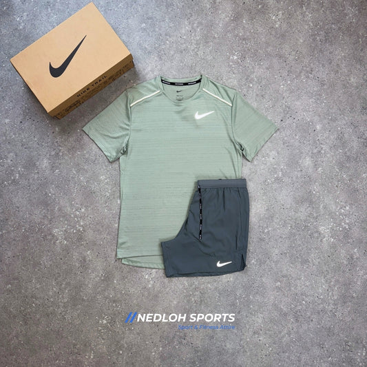 Nike Set | Jade Horzon Miler & Grey Flex Stride 7in Shorts