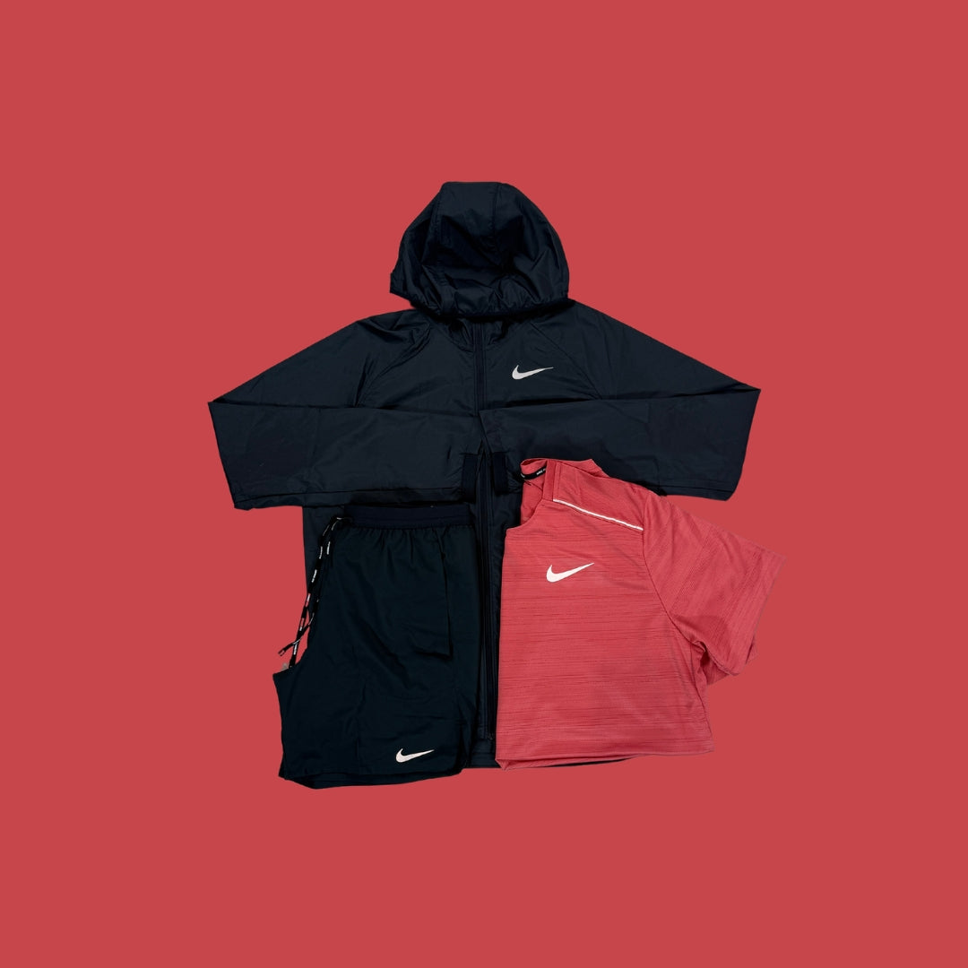 Nike Set | Essential Jacket, Black Challenger Shorts & Adobe Miler