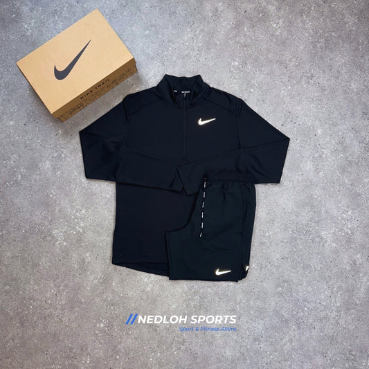 Nike 1/4 Zip Set | Black Pacer 1/4 Zip & Black Flex Stride 7in Shorts