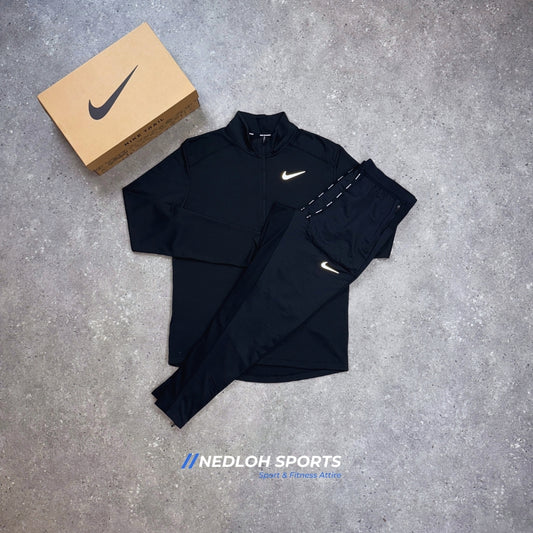 Nike 1/4 Zip Set | Black Pacer 1/4 Zip & Black Phenom Trouser