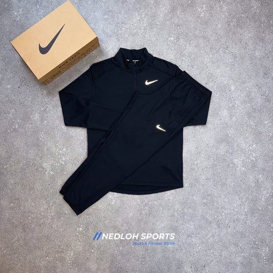 Nike 1/4 Zip Set | Black Pacer 1/4 Zip & Black Challenger Trouser