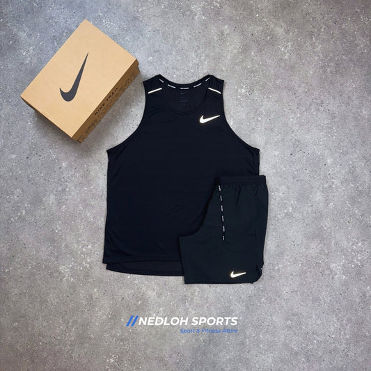 Nike Miler Set | Black Miler Vest & Black Flex Stride 7in Shorts