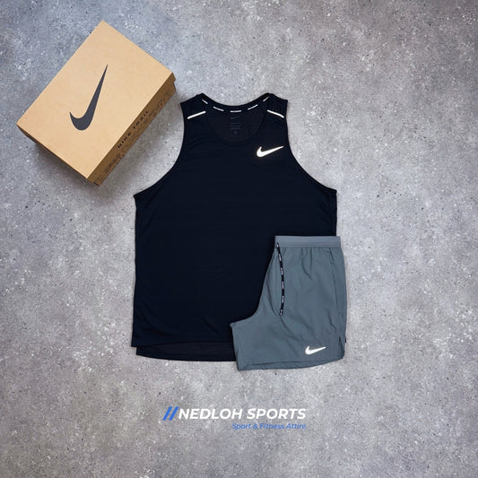 Nike Miler Set | Black Miler Vest & Grey Flex Stride 7in Shorts