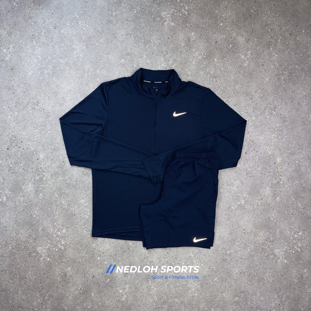 Nike Set | Navy Pacer 1/4 Zip & Navy 7in Challenger Shorts
