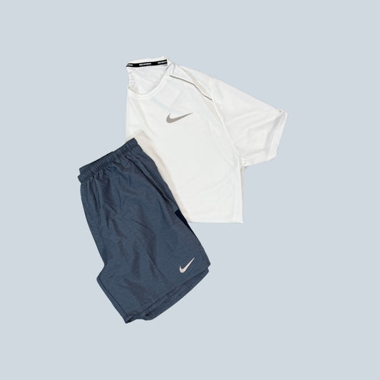 Nike Set | White Miler & Obsidian Blue 7in Challenger Shorts