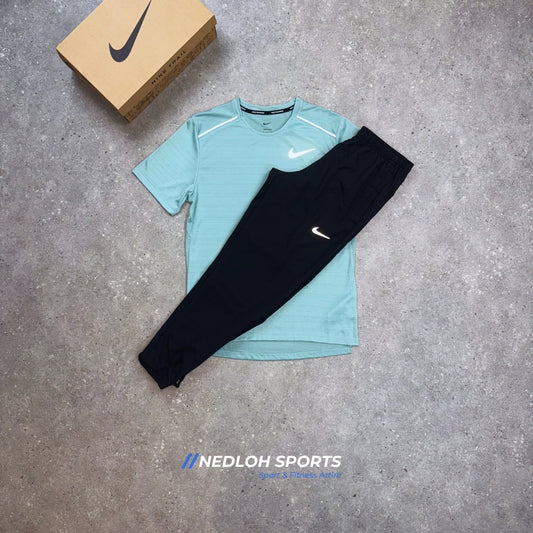 Nike Miler Set | Mineral Teal Miler & Black Challenger Trouser
