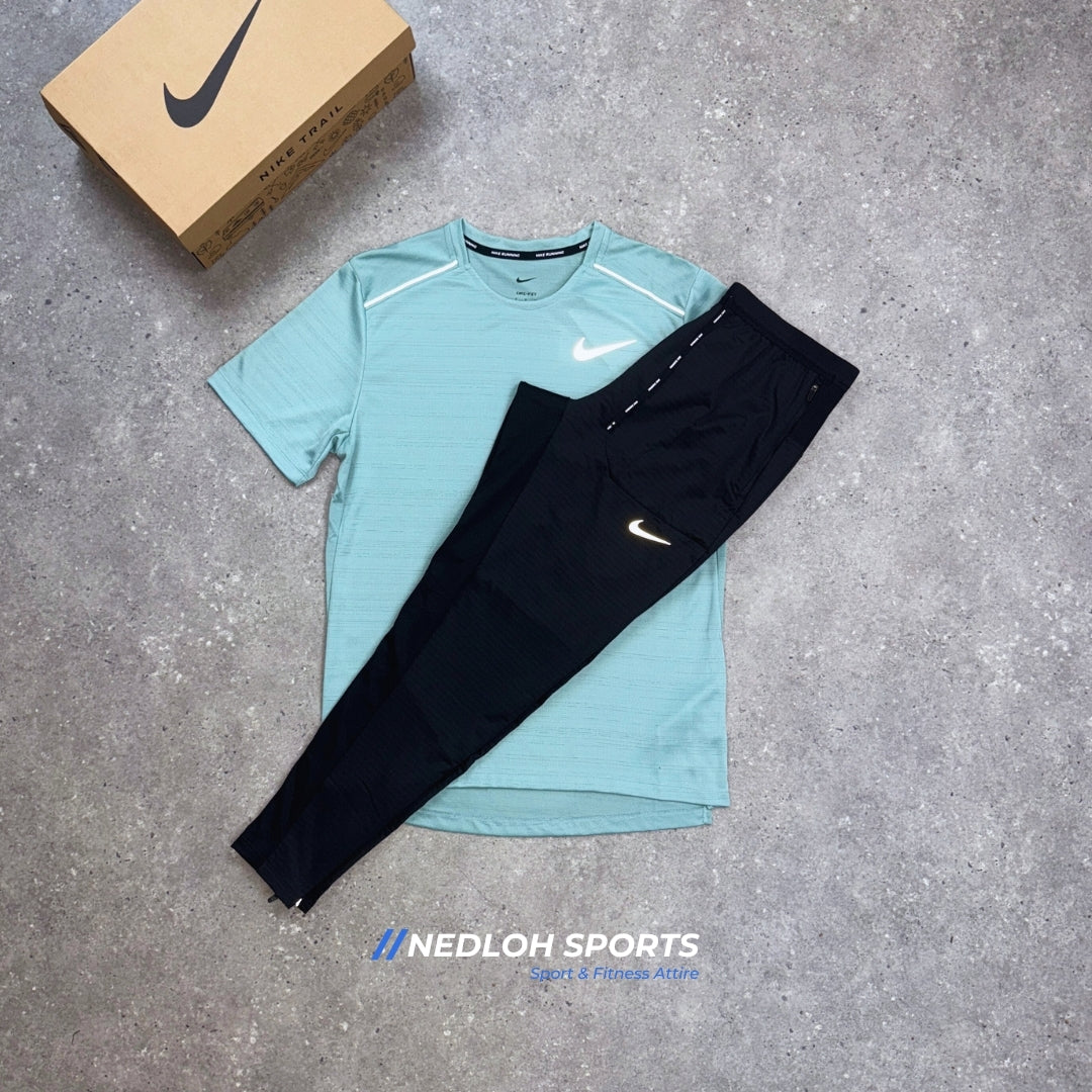 Nike Miler Set | Mineral Teal Miler & Black Phenom Trouser