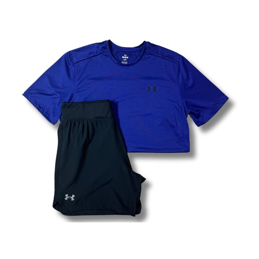 UA Set- Blue Tee & 7in Shorts