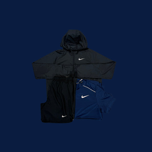 Nike Set | Essential Jacket, Black Challenger Shorts & Navy Miler