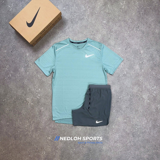 Nike Miler Set | Mineral Teal Miler & Grey Flex Stride 7in Shorts