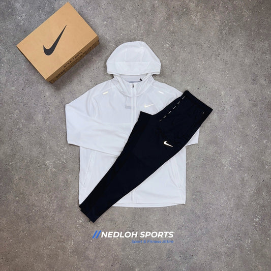 Nike Jacket Set | White UV Jacket & Black Phenom Trouser