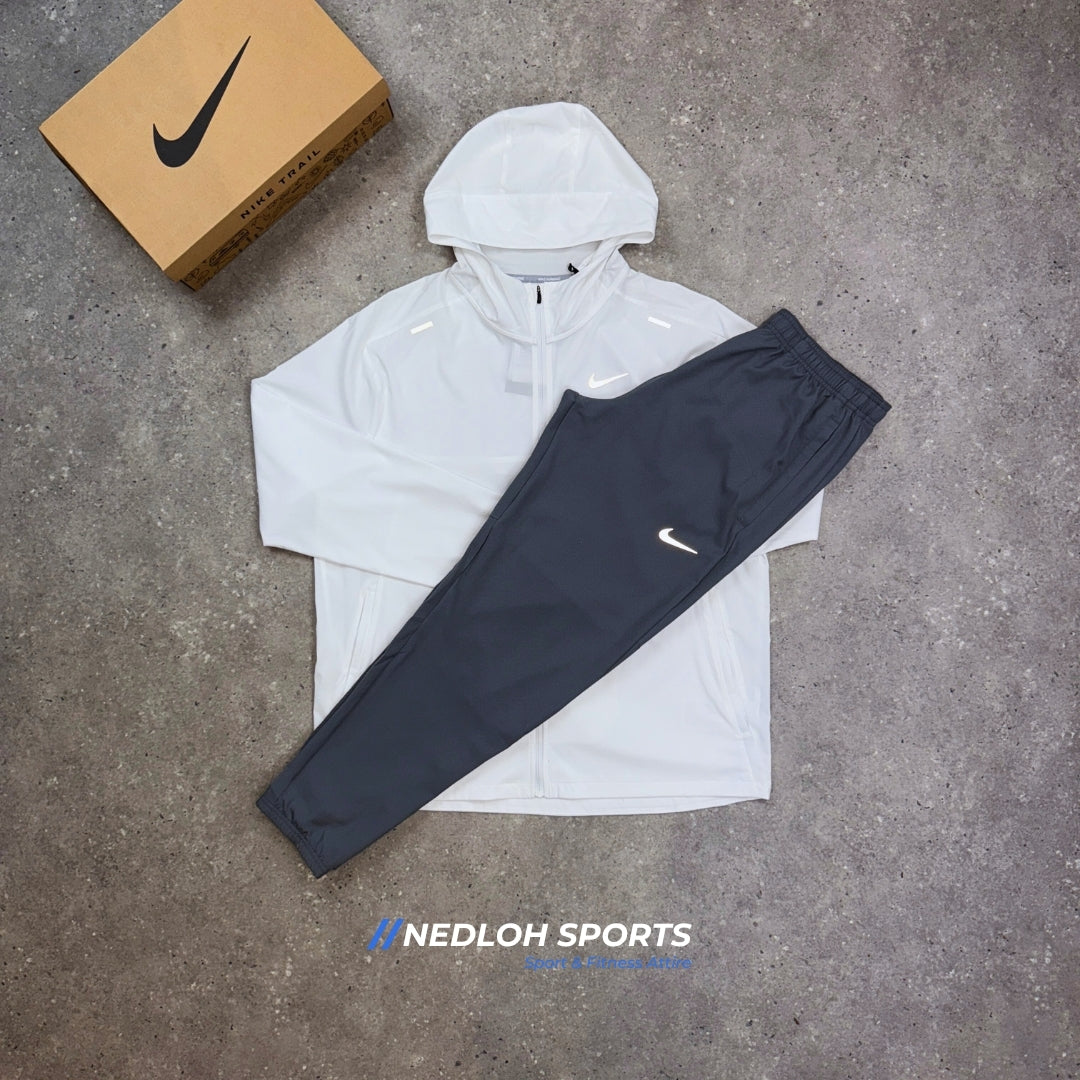 Nike Jacket Set | White UV Jacket & Grey Challenger Trouser