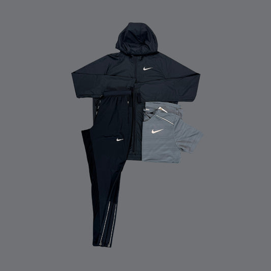 Nike Set | Essential Jacket, Black Phenom Trouser & Grey Miler