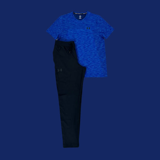 UA Blue Set | UA Blue Jacquard & Tapered Bottoms