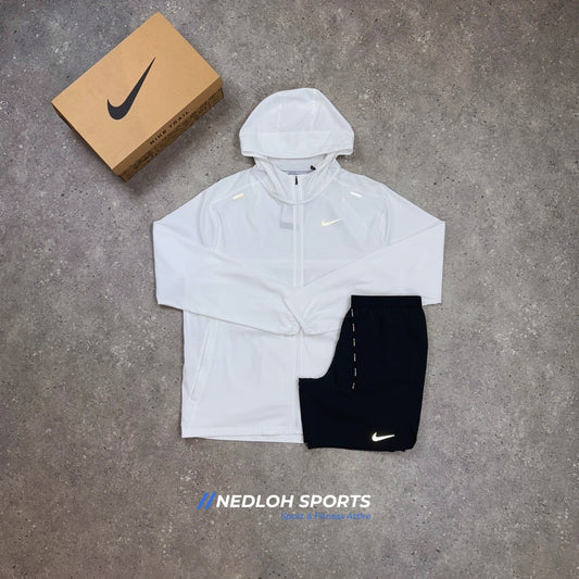 Nike Set | White UV Jacket & Black Flex Stride Shorts 7in Shorts