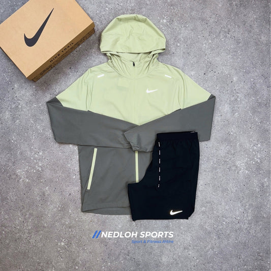 Nike Set | Nike Olive Jacket & Black Flex Sride Shorts 7in