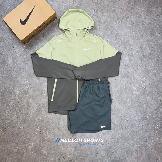Nike Set | Nike Olive Jacket & Grey Challenger Shorts 7in