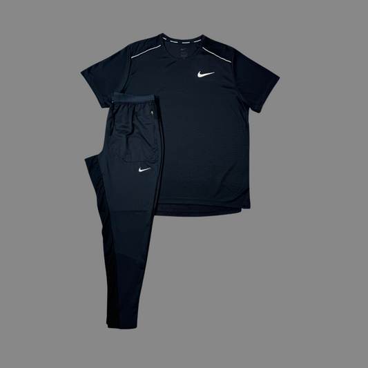 Nike Miler SS Tee- Black & Nike Phenoms Bottoms