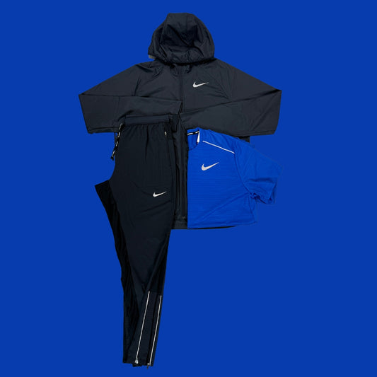 Nike Set | Essential Jacket, Black Phenom Trouser & Blue Miler