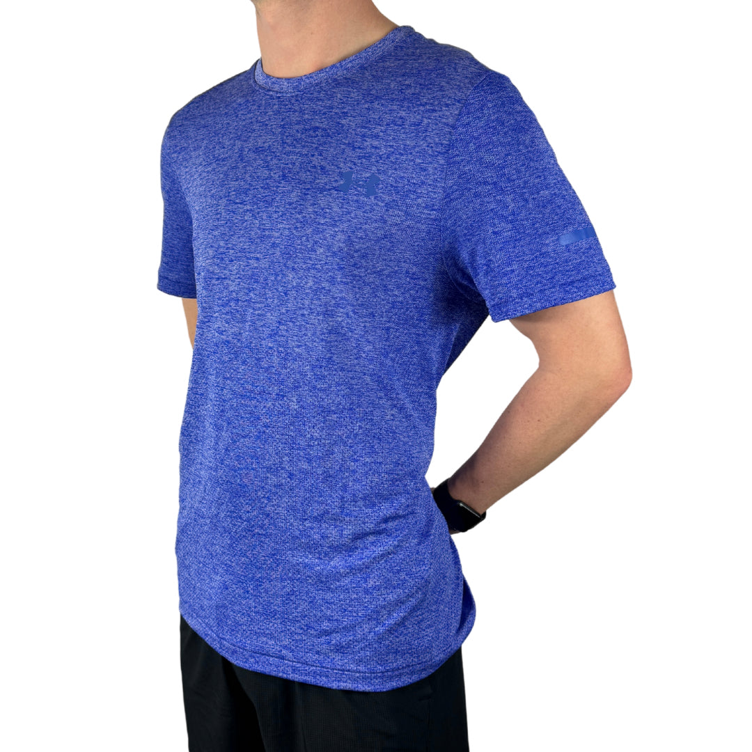 UA Seamless Grid Tee- Blue