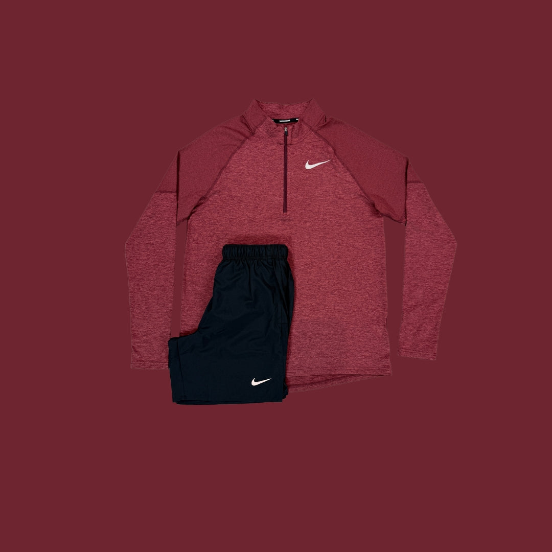 Nike Set | Nike Maroon Element 1/4 Zip & Challenger 7in