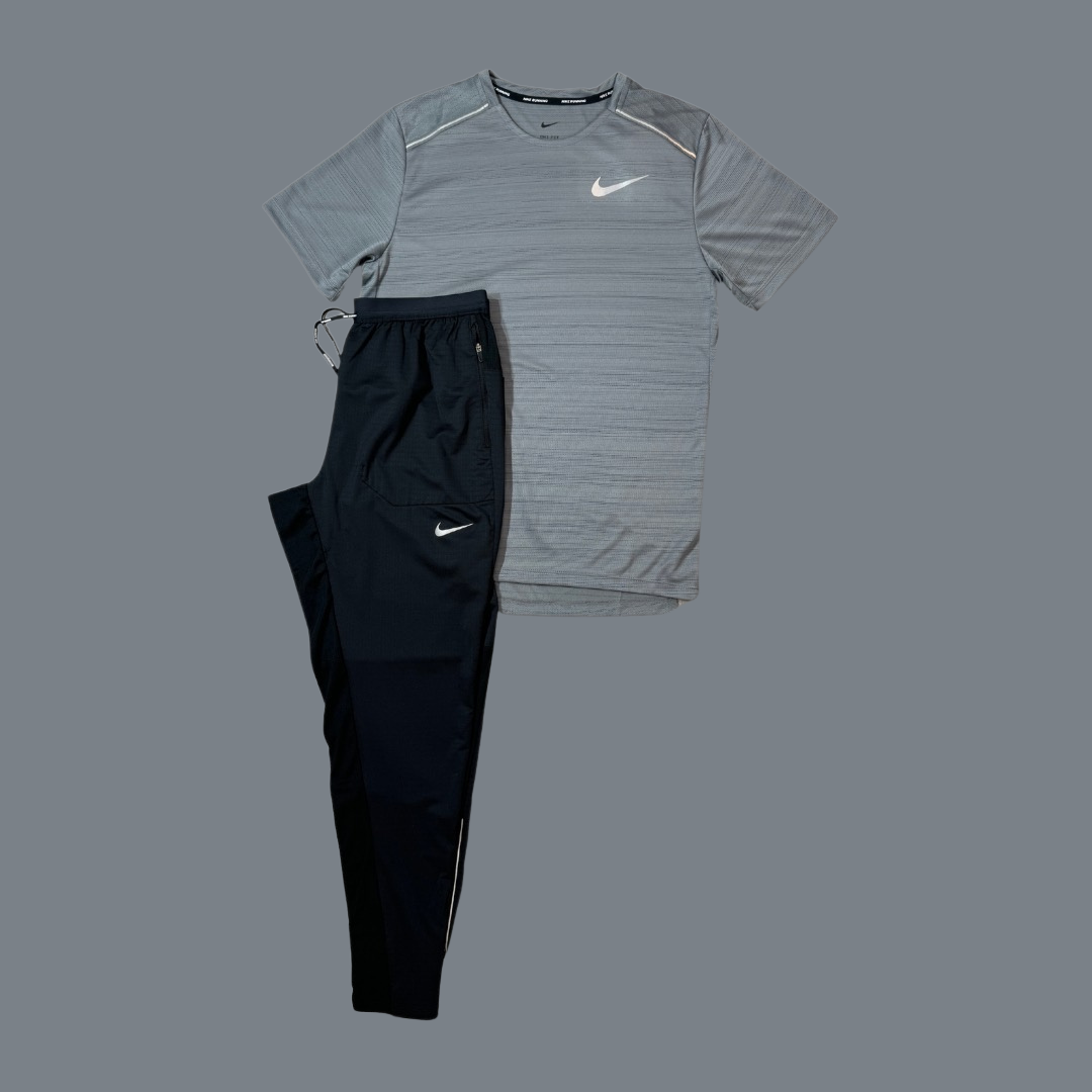 Nike Set | Nike Miler SS Tee- Grey & Nike Phenoms Bottoms