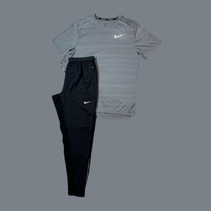 Nike Set | Nike Miler SS Tee- Grey & Nike Phenoms Bottoms