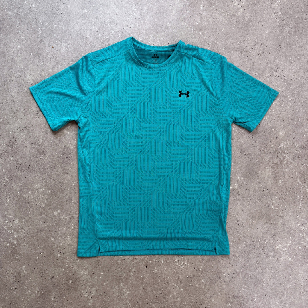 UA Tech Vent Geotessa SS- Blue/Green