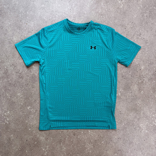 UA Tech Vent Geotessa SS- Blue/Green