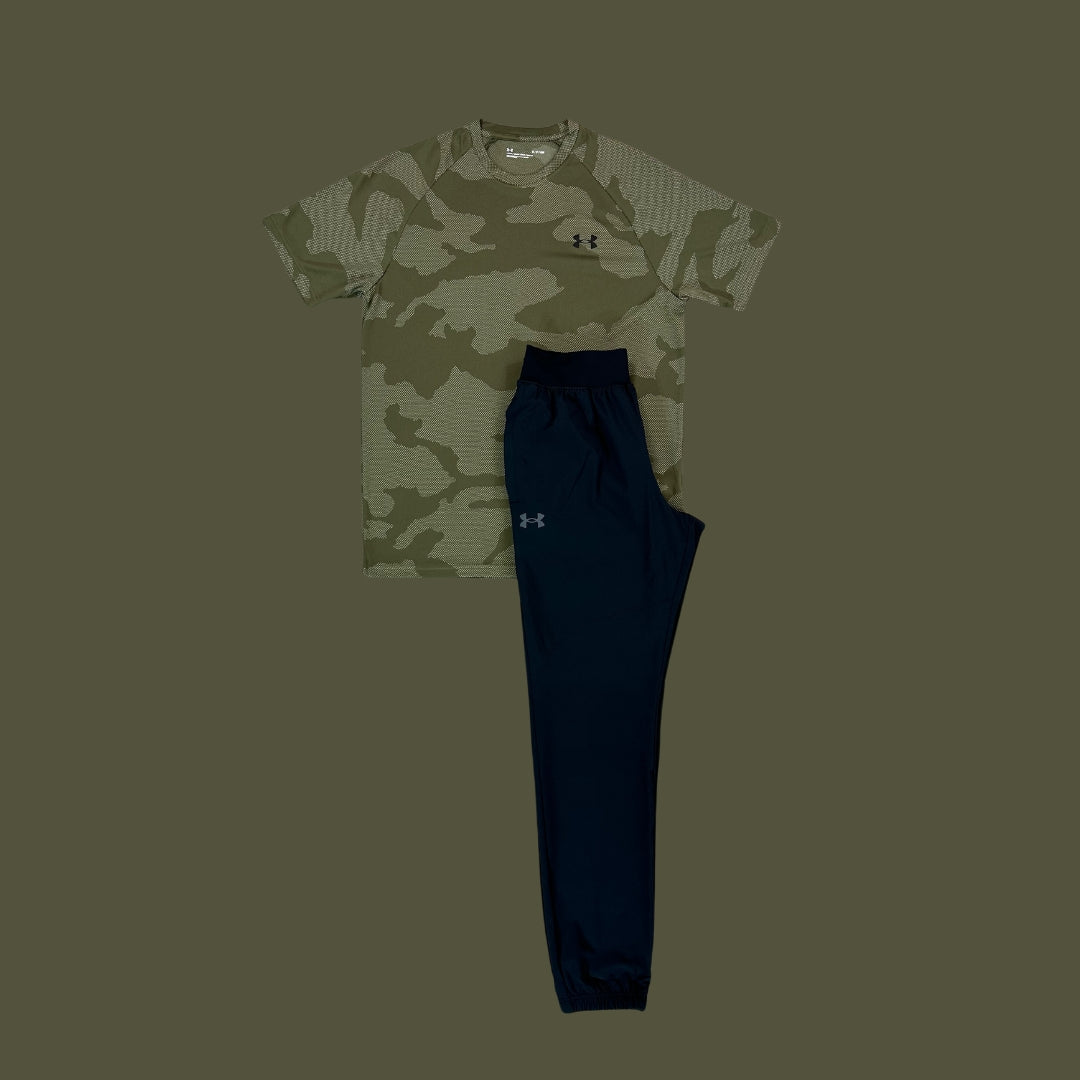 UA Camo Set | Camo Jacquard Tee & Cuffed Bottoms