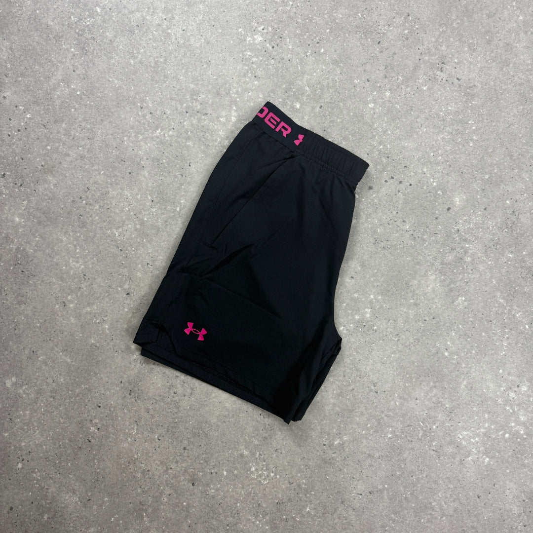 UA Elevated Woven 2.0 Shorts  - Black/Pink