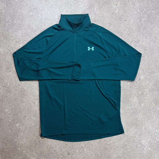 UA Velocity 1/4 Zip - Turquoise/Green