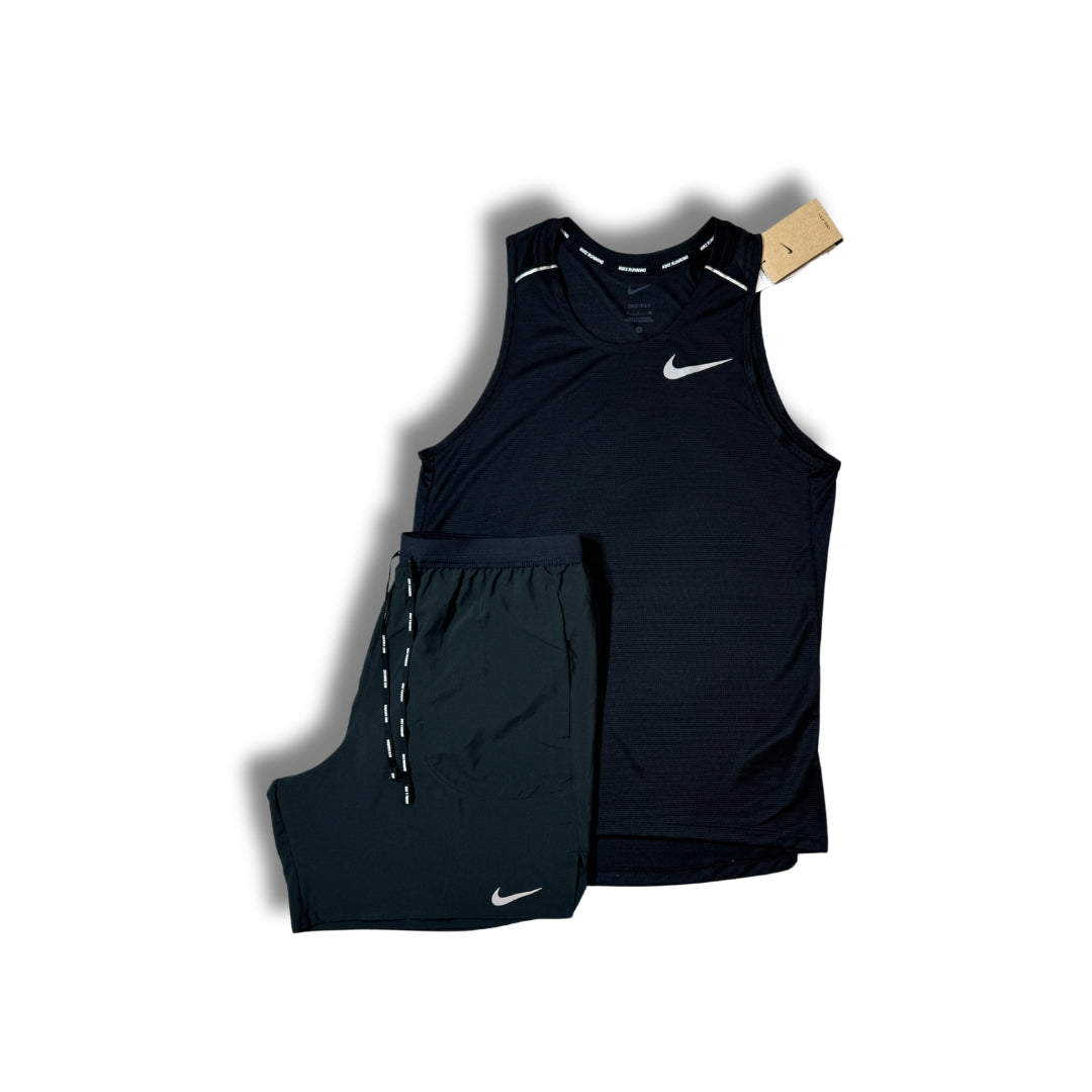 Nike Set- Black Miler 1.0 Vest and 7" Flex Strides