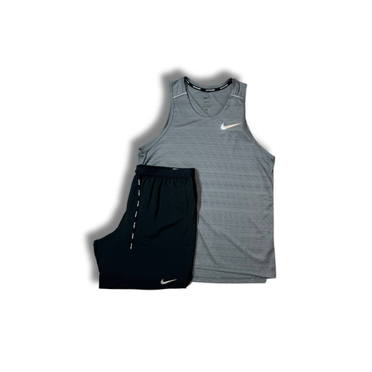 Nike Set- Grey 1.0 Miler Vest and 7" Flex Strides