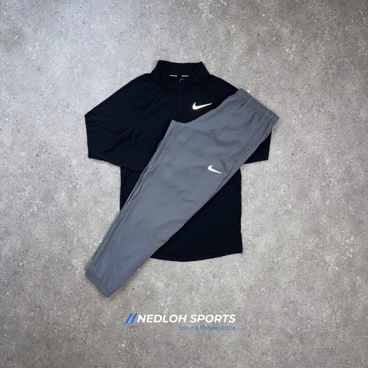 Nike Set | Black Element 1/4 Zip & Grey Challenger Bottoms