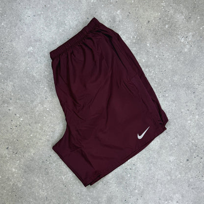 Nike Challenger Dri-Fit 7in Running Shorts - Maroon