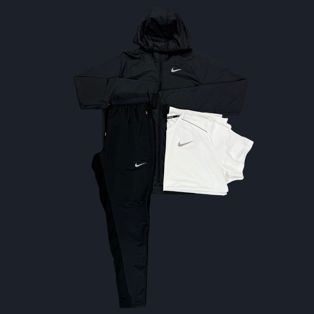 Nike Set | Essential Jacket, Black Phenom Trouser & White Miler