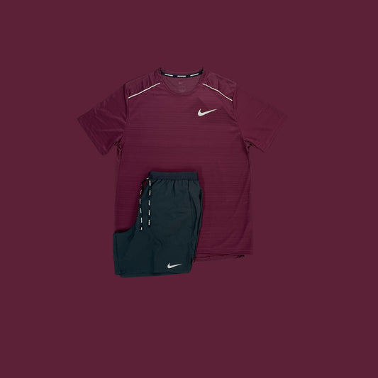 Nike Set- Midnight Maroon Miler and Black Flex Stride 7in