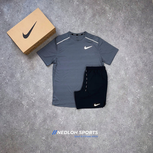 Nike Miler Set | Grey Miler & Black Flex Strides 7in Shorts