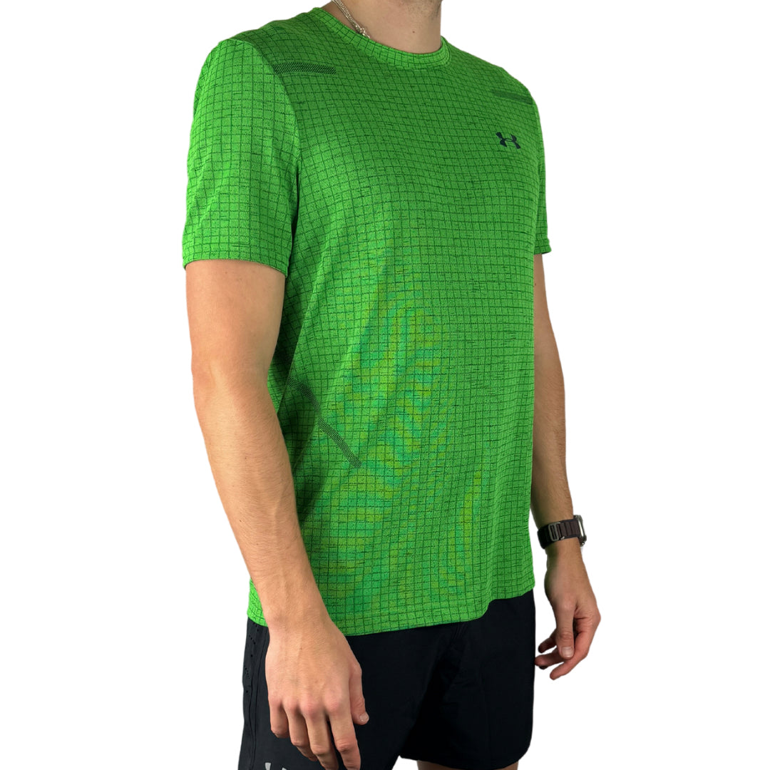 UA Seamless Grid Tee- Green