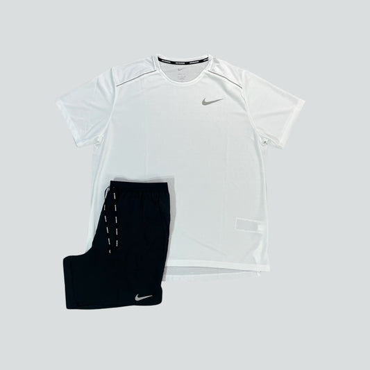 Nike Set- White Miler and Flex Strides 7in