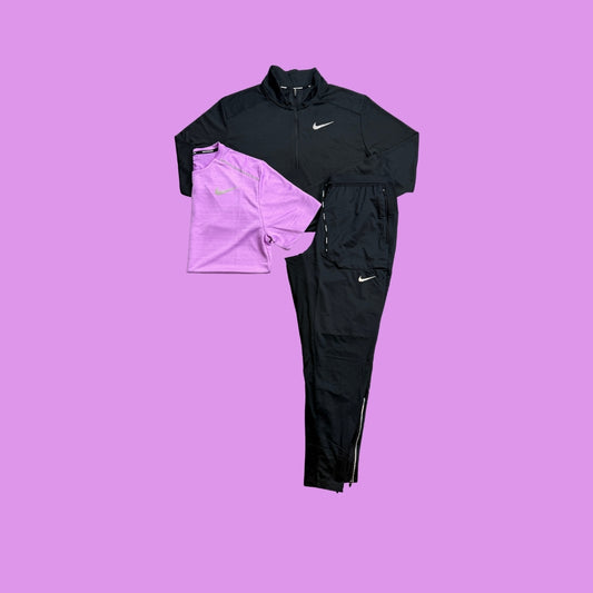 Nike Set | Pacer 1/4 Zip, Black Phenom Trouser, Miler