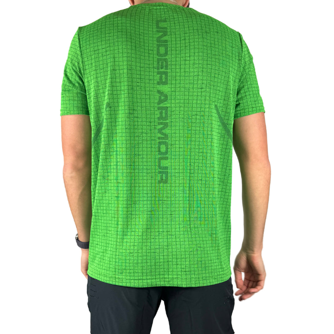 UA Seamless Grid Tee- Green