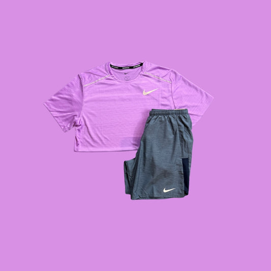 Nike Set | Rush Fuchsia Miler & Obsidian Challenger Shorts 7in